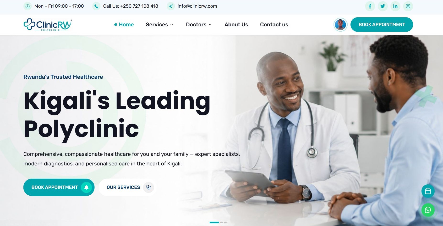 A polished storefront that books patients for you preview